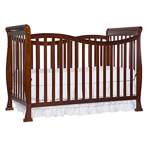 Dream On Me Violet 7-In-1 Convertible Life Style Crib In Espresso, Greenguard Gold Certified, 4 Mattress Height Settings, Made Of Sustainable New Zealand Pinewood