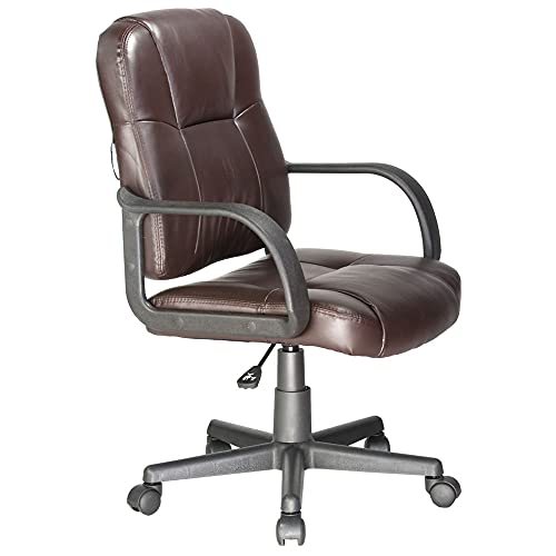 Comfort Products Leather Task Chair with Stress-Reducing Massage, Brown
