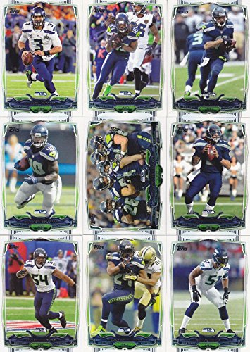 Seattle Seahawks 2014 Topps Complete Regular Issue 17 Card NFL Team Set Including Russell Wilson, Marshawn Lynch, Richard Sherman and Others