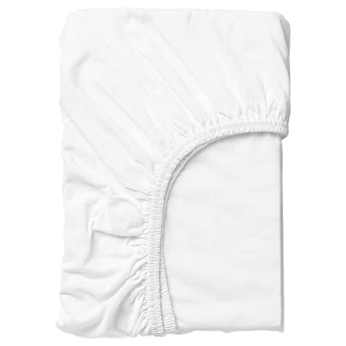 Ikea Len Fitted Baby Crib Sheet, 28″ x 63″, White