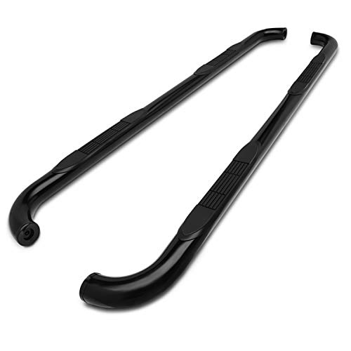 TAC Side Steps Compatible with 2001-2003 Ford F150|2004 F150 Heritage SuperCrew Cab 4 Door Pickup Truck 3″ Black Side Bars Nerf Bars Step Rails Running Boards Off Road Exterior Accessories 2 Pieces