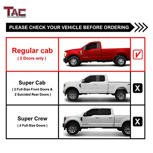 TAC Side Steps Fit 1997-2003 Ford F150/250LD Regular Cab (Incl. 04-Heritage) Pickup Truck 3″ Black Side Bars Nerf Bars Step Rails Running Boards Off Road Exterior Accessories (2 Pieces Running Boards) | The Storepaperoomates Retail Market - Fast Affordable Shopping