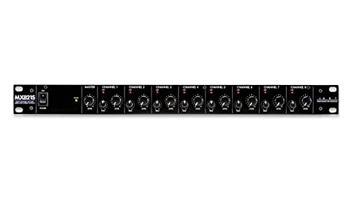 ART MX821S Eight Channel Mic/Line Mixer with Stereo Outputs, MultiColored