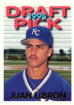 1995 Topps Traded Baseball #12T Juan LeBron Rookie Card – Uncorrected Error Card (Carlos Beltran pictured)