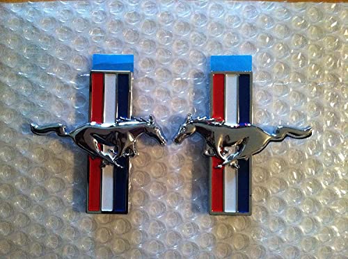 Mustang Emblems OEM Left/Right Side Fits All Ford Mustang Models Universal 2PC Set