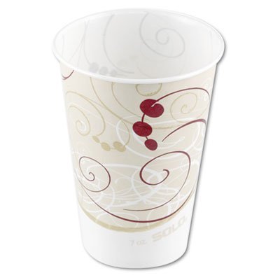 Solo R7n-j8000 Symphony Design Wax Coated Treated Paper Cold Cup 7 Oz Size 100/pack
