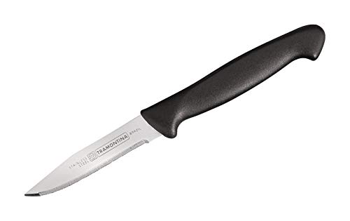 Tramontina Plastic Handle Paring Knife 3″ Carbon Micro-Serrated Carded