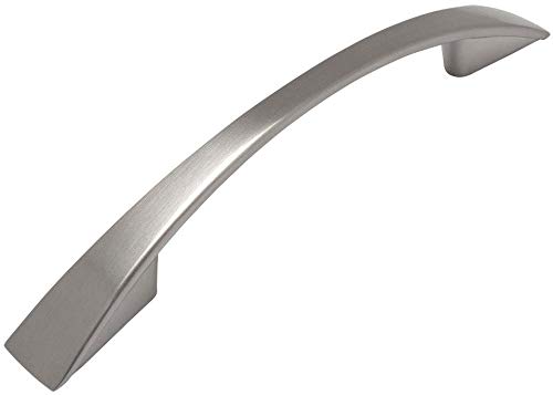 Cosmas 25 Pack 3200-96SN Satin Nickel Modern Cabinet Hardware Arch Handle Pull – 3-3/4″ Inch (96mm) Hole Centers