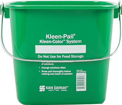 Carlisle FoodService Products Cleaning Pail, 6 qt, Plastic, Green