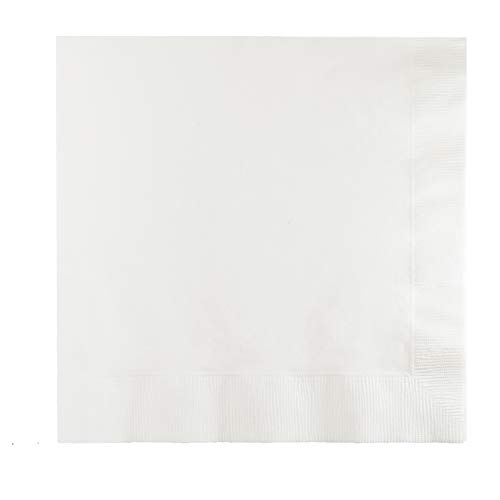 Creative Converting 240-Count Touch of Color Paper Beverage Napkins, White – 573272