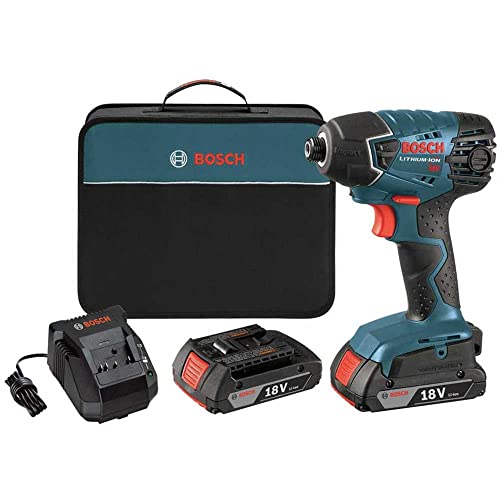Bosch 25618-02-RT 18V Lithium-Ion 1/4 in. Impact Driver w/ SlimPack Batteries (Renewed)
