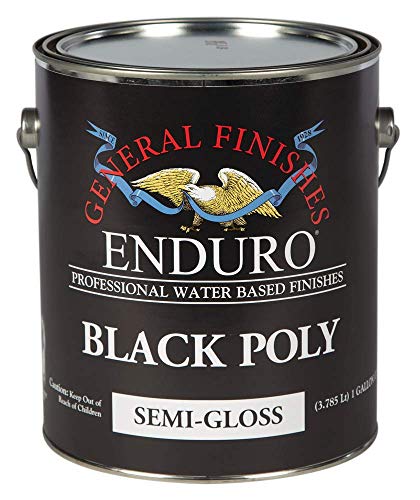 General Finishes Water Based Black Poly, 1 Gallon, Semi Gloss