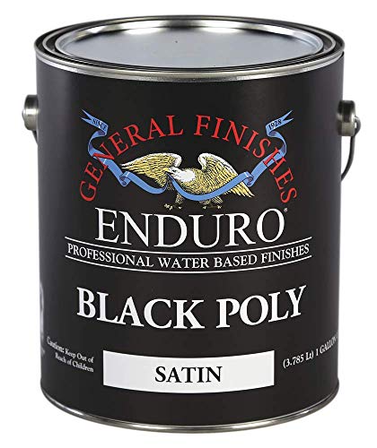 General Finishes Water Based Black Poly, 1 Gallon, Satin