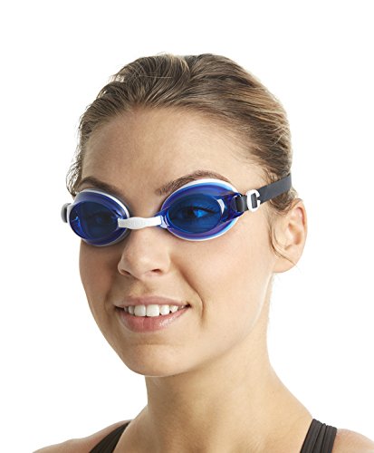 Adult Size Blue & White Speedo Jet Swim Goggles