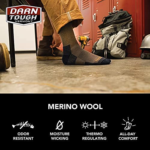 Darn Tough (Style 2001 Men’s John Henry Work Sock – Gravel, Small | The Storepaperoomates Retail Market - Fast Affordable Shopping