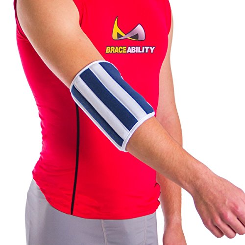 BraceAbility Elbow Stabilizer Brace | Elbow Immobilizer Splint & Arm Straightener for Sleeping at Night to Treat Inflammation, Injuries, Fractures, Cubital Tunnel & Ulnar Nerve Pain (Medium)