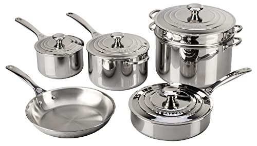 Le Creuset Tri-Ply Stainless Steel 10 pc. Cookware Set