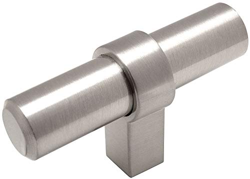 Cosmas 10 Pack 181SN Satin Nickel Contemporary Bar Cabinet Handle Pull T-Knob – 2-3/8″ Overall Length
