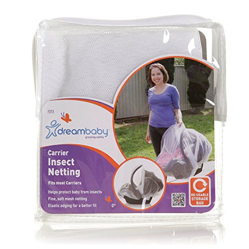 Dreambaby Carrier Insect Netting – with Fine Soft Mesh Net & Elastic Edges – White – Model L273