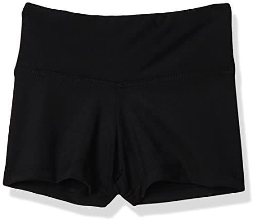 Capezio girls Team Basic Gusset athletic shorts, Black, 10 12 US