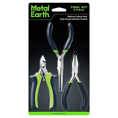 Metal Earth 3-Piece Tool Set – Clipper – Flat Nose Pliers – Needle Nose Pliers