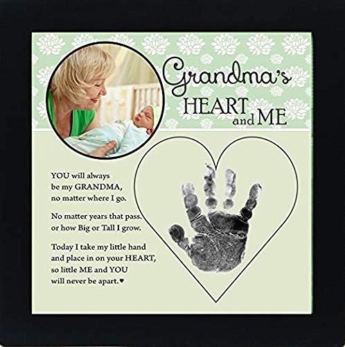 Baby Child Keepsake Handprint Frame for Grandma with Poetry – Loving Gift for Grandma for Christmas, Mother’s Day