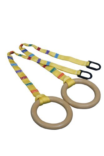 Tumbl Trak Standard Gymnast Rings with Easy Adjust Strap, 7.5-Inch