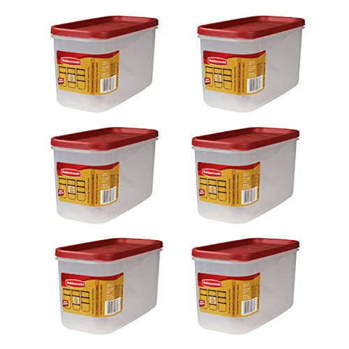 Rubbermaid – Dry Food Storage 10 Cup Clear Base Featuring Graduation Marks Pack of 6