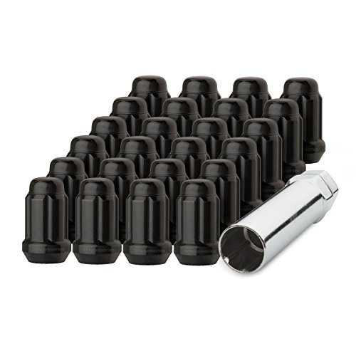 DPAccessories 24 Black 7/16-20 Closed End Spline Tuner Lug Nuts for Aftermarket Wheels D5241P-2308/24