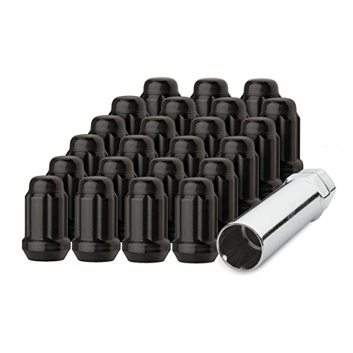 DPAccessories 23 Black 1/2-20 Closed End Spline Tuner Lug Nuts for Aftermarket Wheels D5242P-2308/23