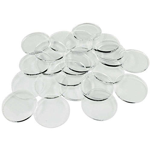 LITKO 25mm Clear Circular Miniature Bases, 1.5mm Thick (25)