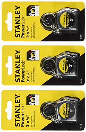 STANLEY Hand Tools 39-130 3′ PowerLock Key Tape Rule – 3 Pack