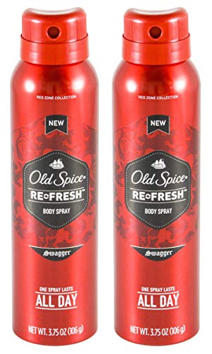 Old Spice Re-Fresh Body Spray, Swagger 3.75 oz (Pack of 2)
