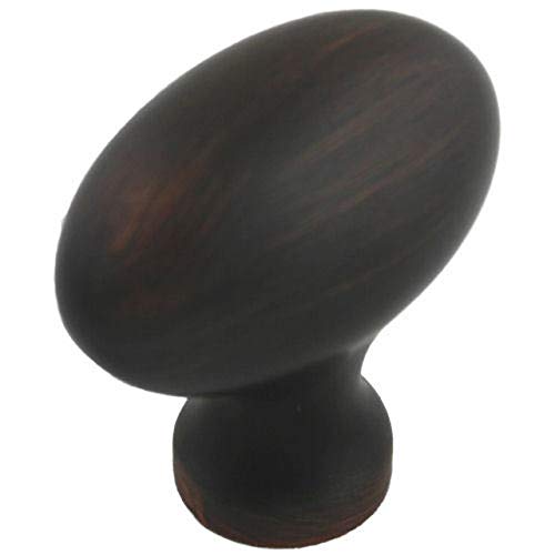 Cosmas 10 Pack 6022ORB Oil Rubbed Bronze Oval Oblong Cabinet Knob