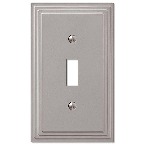 Tiered 1-Toggle Wall Plate – Satin Nickel Cast