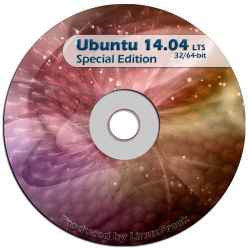 Ubuntu Linux 14.04 64 and 32 Bit Desktop Live DVD NEWEST LTS EDITION with Extras