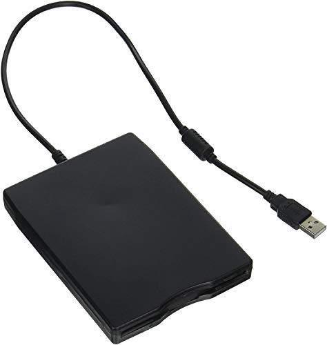 Nice2MiTu 3.5″ USB External Floppy Disk Drive Portable 1.44 MB FDD USB Drive Plug and Play for PC Windows 10 7 8 XP Vista Mac Black (1P)