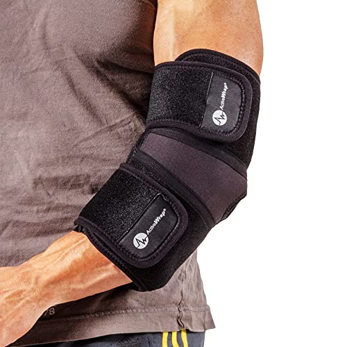 Activewrap – Elbow Gel Ice Pack Wrap for Nerve Pain, Swelling, Tennis, Golf, and more with Reusable Ice Packs for Injuries Compression Straps, Use for Hot and Cold Therapy, Small/Medium