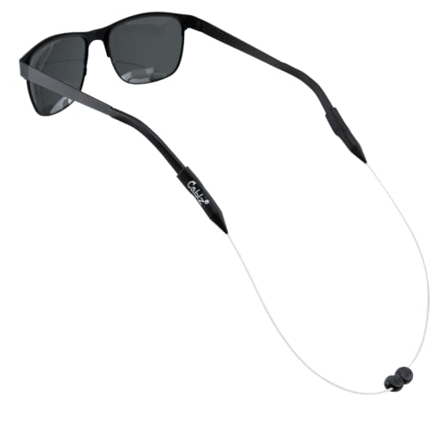 Cablz Monoz Adjustable Eyewear Retainer | Monofilament-Like Line, Adjustable, Off-The-Neck Eyewear Retainer Strap, 14in (White)