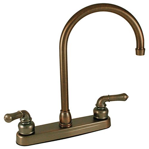 Empire Brass U-YOB800GSOB RV Kitchen Faucet with Gooseneck Spout and Teapot Handles – 8″, Oil Rub Bronze , Oil-Rubbed Bronze