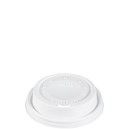 DART 10EL White Cappuccino Lid (Case of 1000), 10 oz