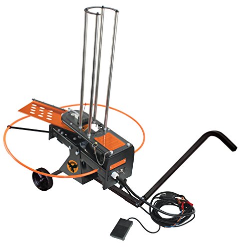 Do-All Outdoors Raven Automatic Clay Pigeon Skeet Thrower with Wheels, 50 Clay Capacity, Black/Orange