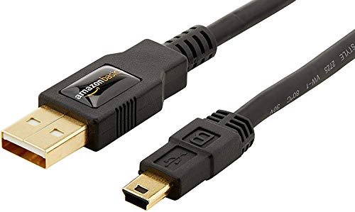 Amazon Basics USB 2.0 Charger Cable – A-Male to Mini-B Cord – 3 Feet (0.9 Meters) for Personal Computer.