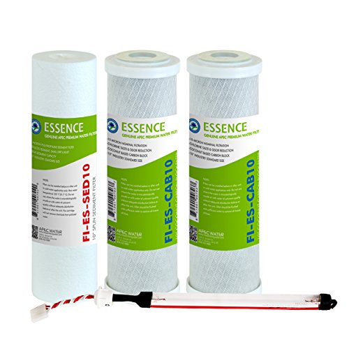 APEC Water Systems FILTER-SET-ESUV High Capacity Replacement Filter Set For Essence Series UV Reverse Osmosis Water Filter System Stage 1-3&5