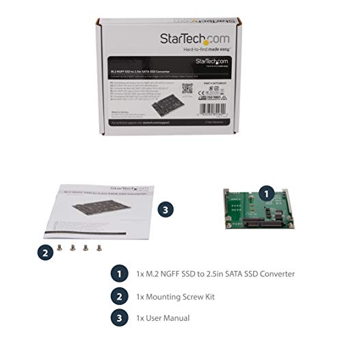StarTech.com M.2 SATA SSD to 2.5in SATA Adapter – M.2 NGFF to SATA Converter – 7mm – Open-Frame Bracket – M2 Hard Drive Adapter (SAT32M225) | The Storepaperoomates Retail Market - Fast Affordable Shopping