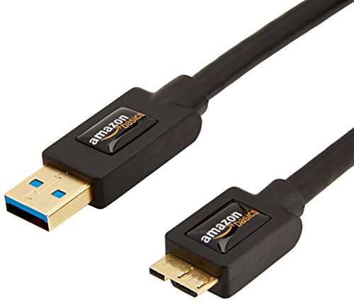 Amazon Basics USB 3.0 Cable – A-Male to Micro-B – 3 Feet (0.9 Meters), Black, Printer