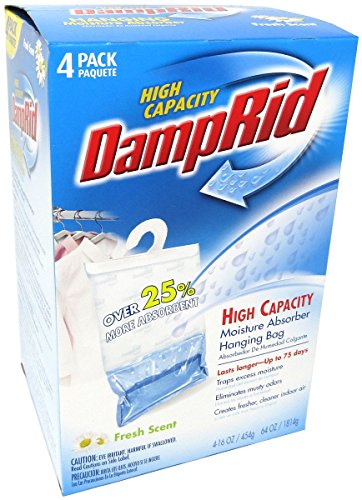 DampRid Hanging Moisture Absorber Fresh Scent-4 (16 oz/454g) Packs, 1 Pack