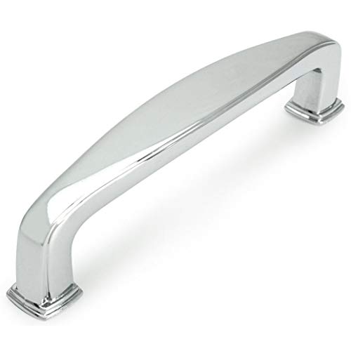 Cosmas 10 Pack 4389CH Polished Chrome Modern Cabinet Hardware Handle Pull – 3″ Inch (76mm) Hole Centers