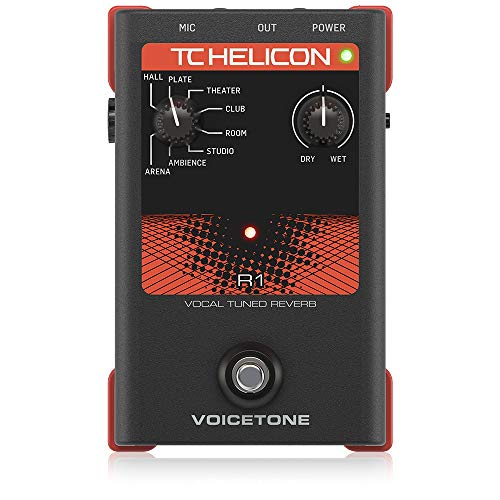 TC Helicon VOICETONE R1 Single-Button Stompbox for Studio-Quality Live Vocal Reverb