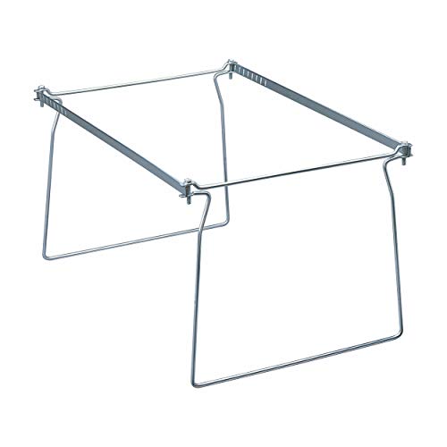 Smead Steel Hanging File Folder Frame, Letter Size, Gray, Adjustable Length 23″ to 27″, 2 per Pack (64872)